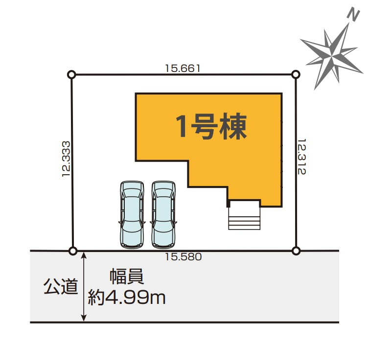 水戸市住吉町1期　新築戸建の区画図