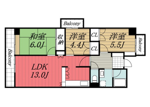 【間取り】 | ソフィア稲毛2号館