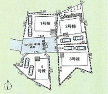 藤沢市大鋸第２３　新築戸建　全４棟2号棟の区画図