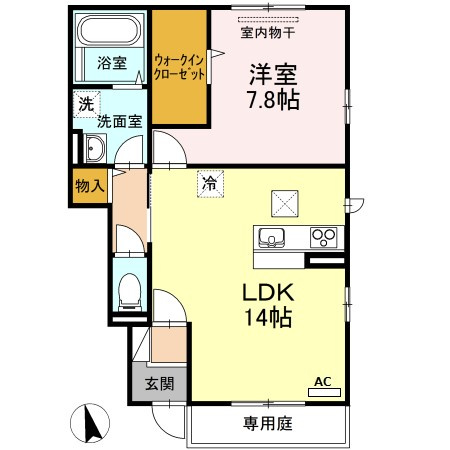 グランド　ソレイユ　B棟の間取り