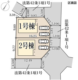 リーブルガーデン近江八幡市八幡町の区画図