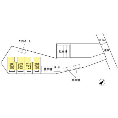 Ｄ－ｒｏｏｍ　ＣＯＣＯの区画図