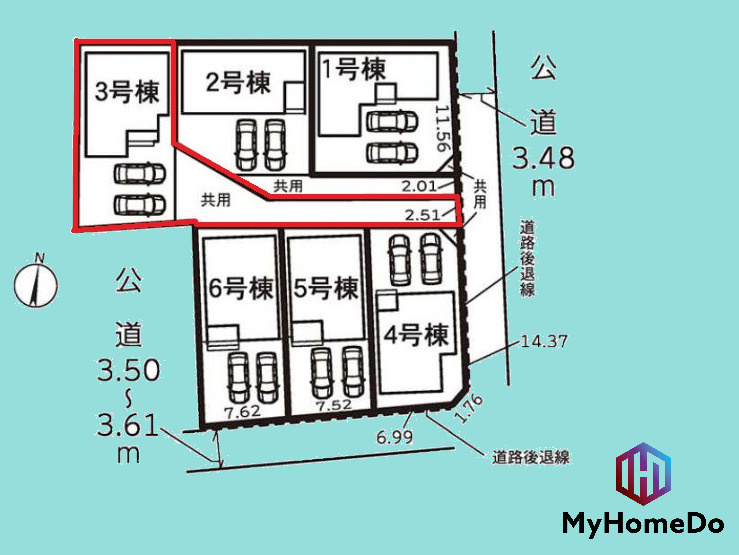 守山区森孝4丁目の区画図