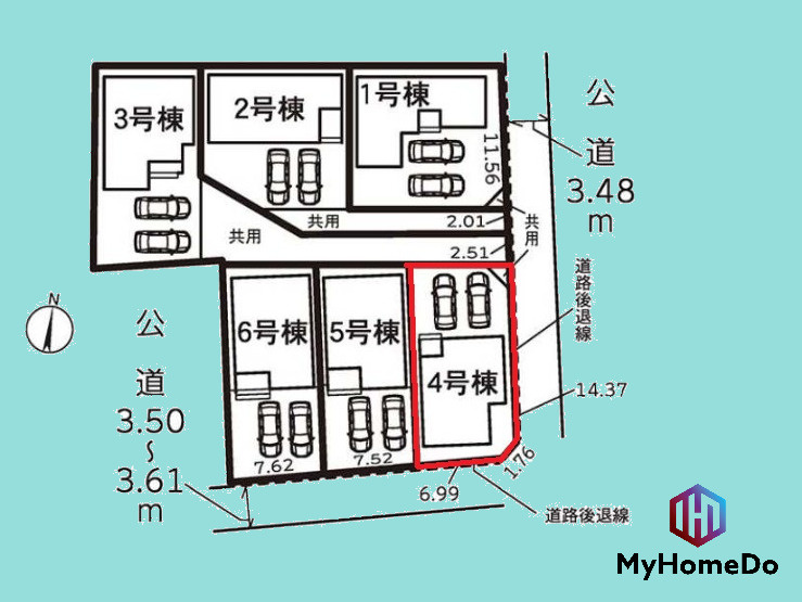 守山区森孝4丁目の区画図