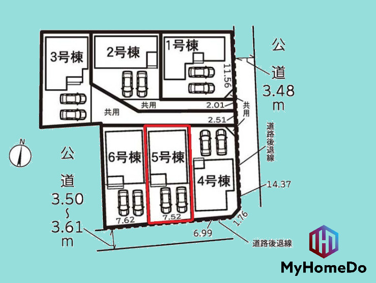 守山区森孝4丁目の区画図