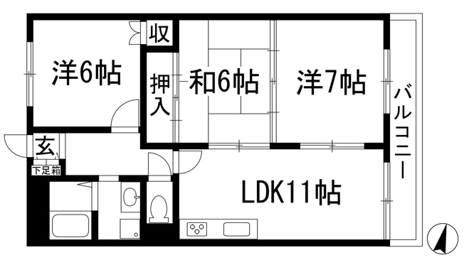 【間取り】 | サンコート宝塚
