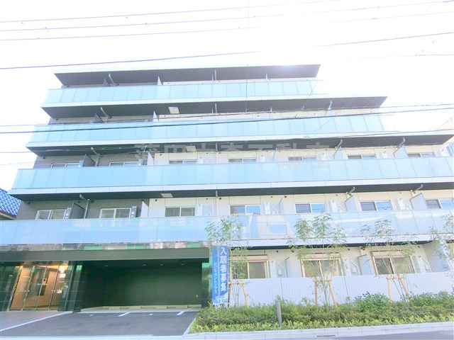 ルフレグランデ多摩川の外観|2021年3月築　RC鉄筋コンクリート造地上5階建て1R～2DK総戸数42戸の分譲賃貸マンション　東京都大田区鵜の木3丁目　東急多摩川線鵜の木駅最寄り徒歩6分、池上線久が原駅徒歩9分