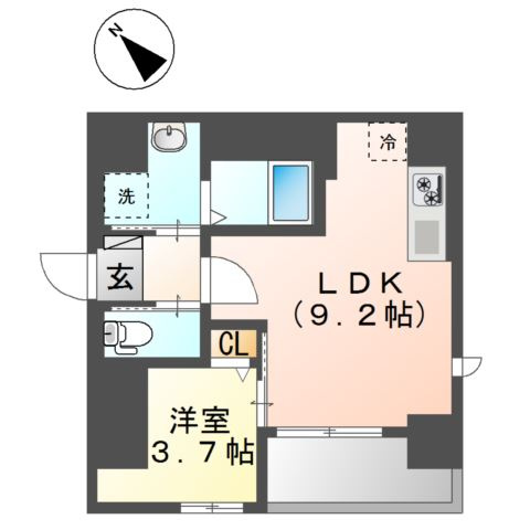 ＨＧＤ佃　-エッチジーディーツクダ-の間取り