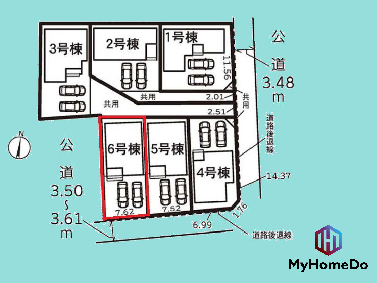 守山区森孝4丁目の区画図