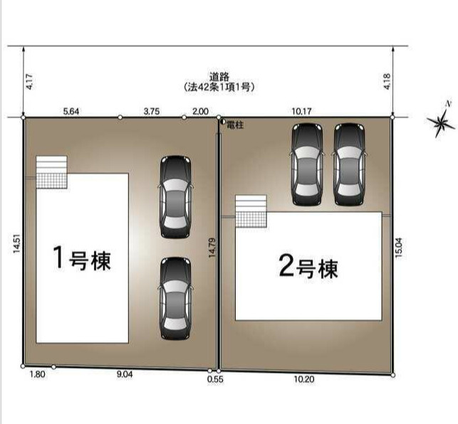 クレイドルガーデン 	藍住町矢上第1の前面道路含む現地写真