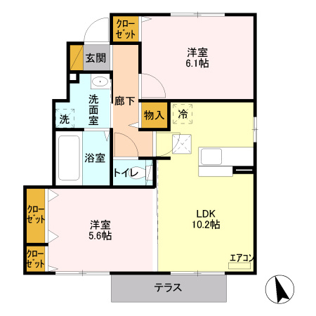 【間取り】 | グレイスコート雅　Ａ