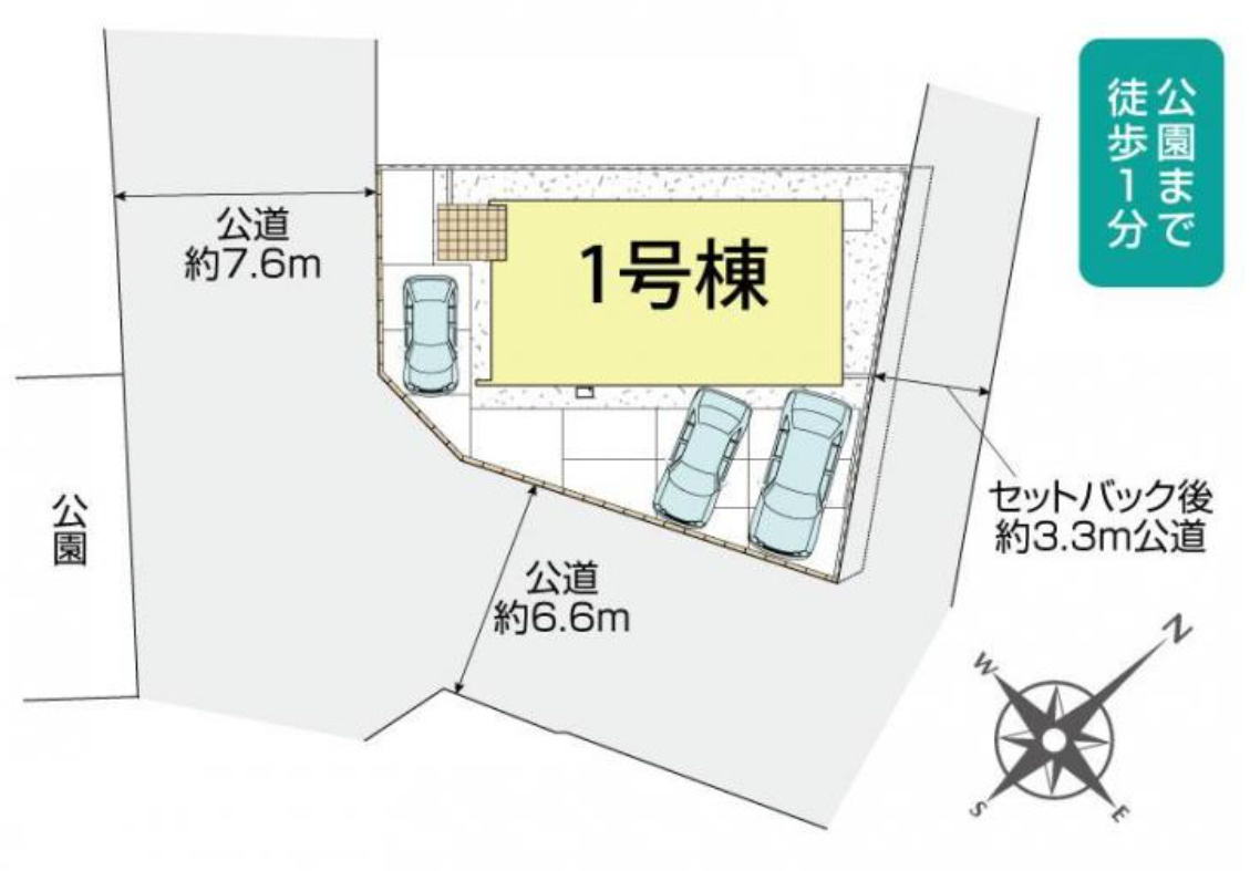 倉敷市茶屋町　新築戸建ての区画図