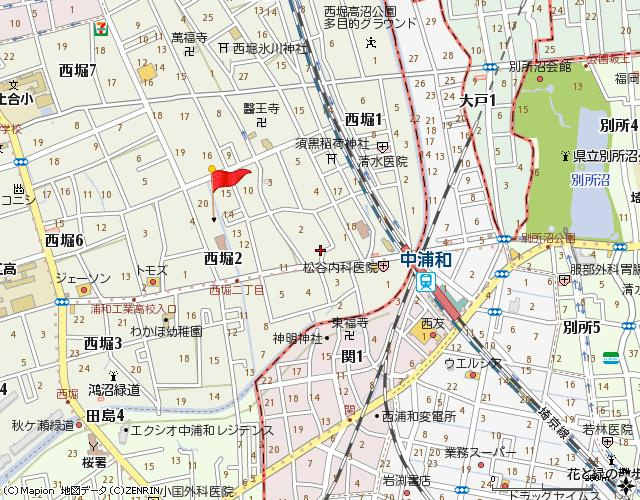 ラフォーレ中浦和Ⅱの地図