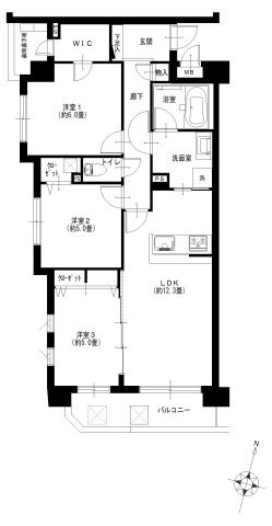グローリオ板橋本町パークサイドの間取り|グローリオ板橋本町パークサイド：南向き角部屋１全居室に収納・窓が付いた３ＬＤＫリノベーション物件はフラット３５＆住宅ローン減税利用可能です！