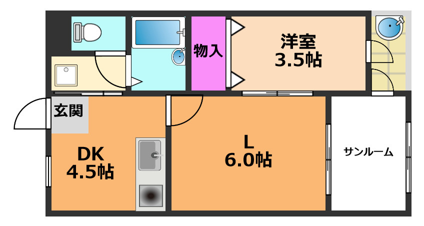 Flora S.E 12thの間取り