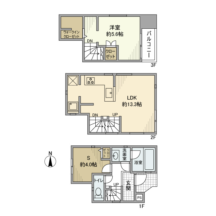 新小岩戸建の間取り