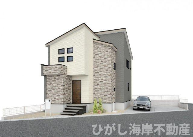 藤沢市羽鳥5丁目　新築戸建　の外観パース|イメージパスですので実際のものと多少異なります。