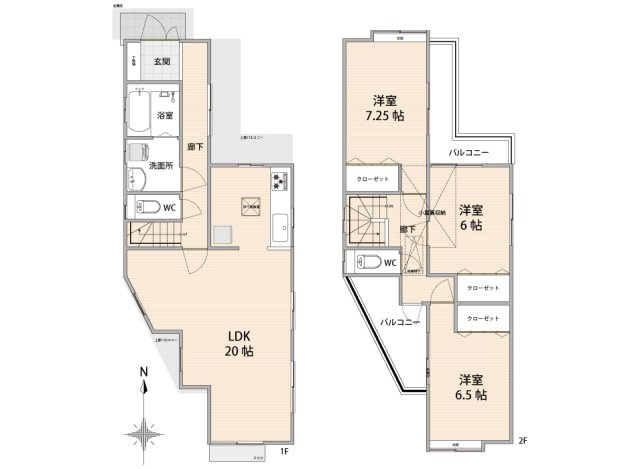 【間取り】 | 新座市堀ノ内2丁目　中古一戸建住宅　(丸井志木店) | 【間取図】
3LDK＋小屋浦収納
土地面積：101.15㎡
建物面積：96.38㎡