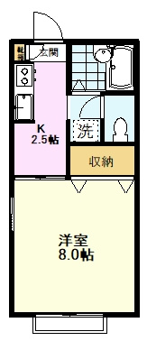 【間取り】 | 国分寺サンフローラ | 国分寺サンフローラ、103号室、１Ｋ