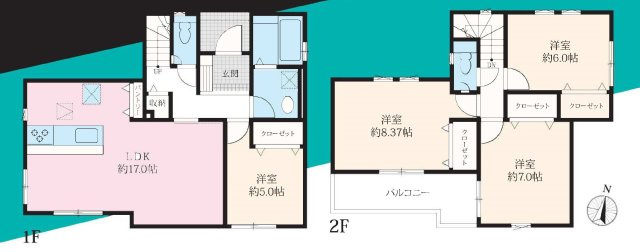 【横浜市戸塚区平戸2丁目23-9新築戸建て】★仲介手数料無料★（平戸小学校・平戸中学校）の間取り