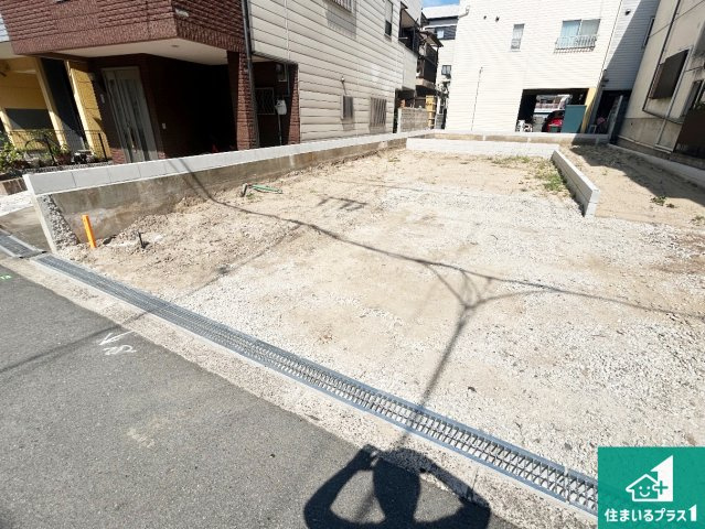 大阪市住吉区墨江　第1期　新築一戸建ての外観|周辺は落ち着いた街並みの住宅地！子育てがしやすい住環境です！まだ未完成ですが、現地でしかわからない事もございます。是非一度ご覧ください。