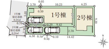 大阪市住吉区墨江　第1期　新築一戸建ての区画図|全2区画