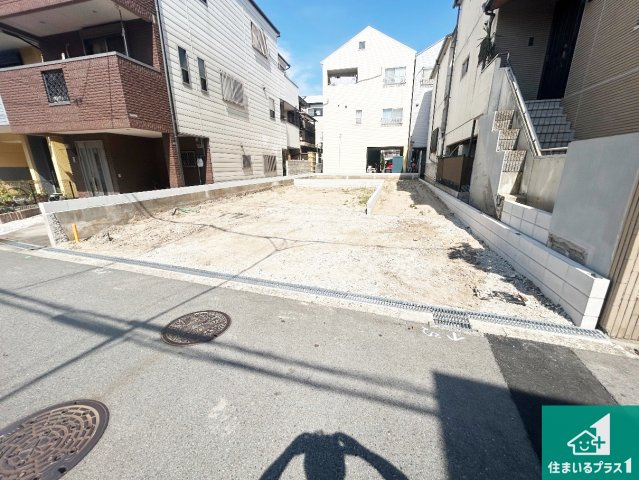 大阪市住吉区墨江　第1期　新築一戸建ての外観|周辺は落ち着いた街並みの住宅地！子育てがしやすい住環境です！まだ未完成ですが、現地でしかわからない事もございます。是非一度ご覧ください。