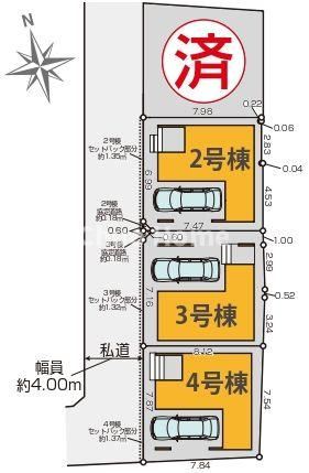 葛飾区金町5丁目新築分譲住宅の区画図|区画図