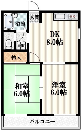 ファミール藤の間取り|★振り分けタイプンの使いやすい間取りです★