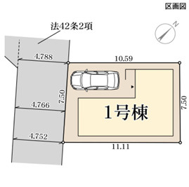 リーブルガーデン加古川市平岡町新在家6期の区画図