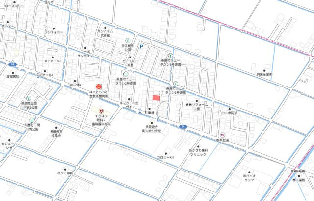 倉敷市茶屋町　新築戸建ての地図