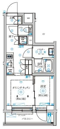 セジョリ武蔵小杉の間取り