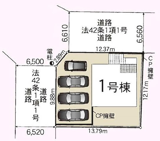 【横浜市戸塚区南舞岡4丁目5-18新築戸建て】★仲介手数料無料★（南舞岡小学校・日限山中学校）の区画図
