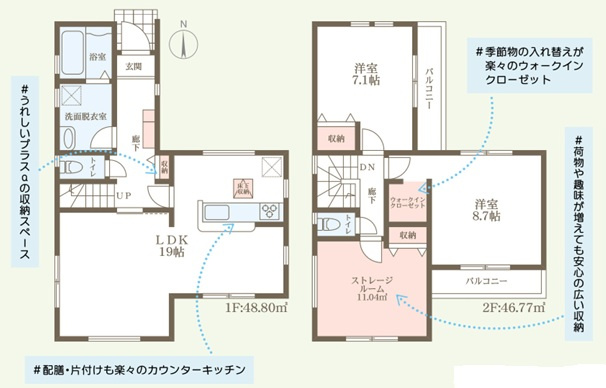リーブルガーデン枚方市伊加賀寿町の間取り