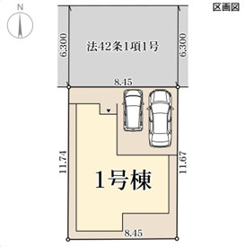 リーブルガーデン枚方市伊加賀寿町の区画図