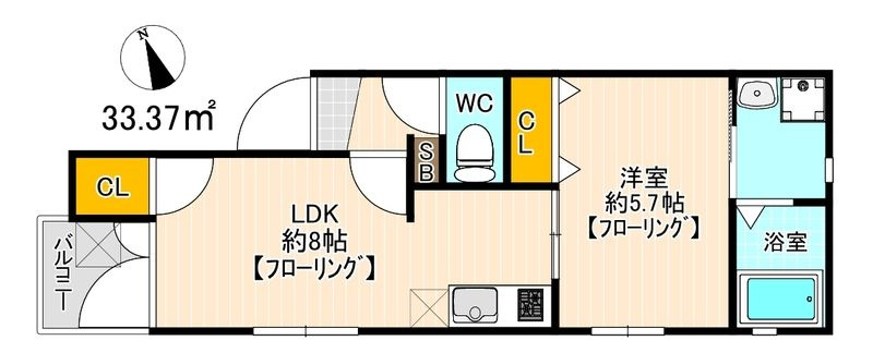 レディア香椎の間取り