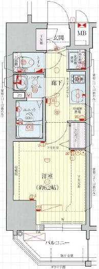 プレサンス北堀江の間取り