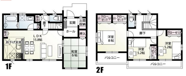 【間取り】 | 鴻巣市屈巣　新築戸建　全3棟　3号棟
