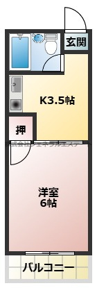 ハイツ北之町B棟の間取り