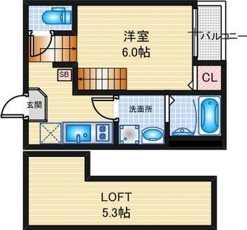 ハーモニーテラス十番町Ⅰの間取り