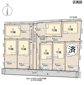 リーブルガーデン北九州市小倉南区東水町第二の区画図
