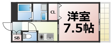 【間取り】 | ラシーヌ玉造　仲介手数料無料