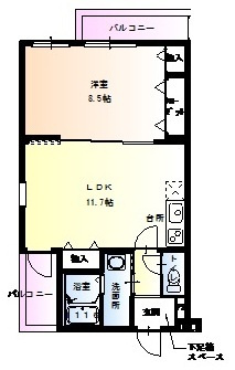 フジパレス今川Ⅲ番館の間取り|フジパレス今川Ⅲ番館　間取り