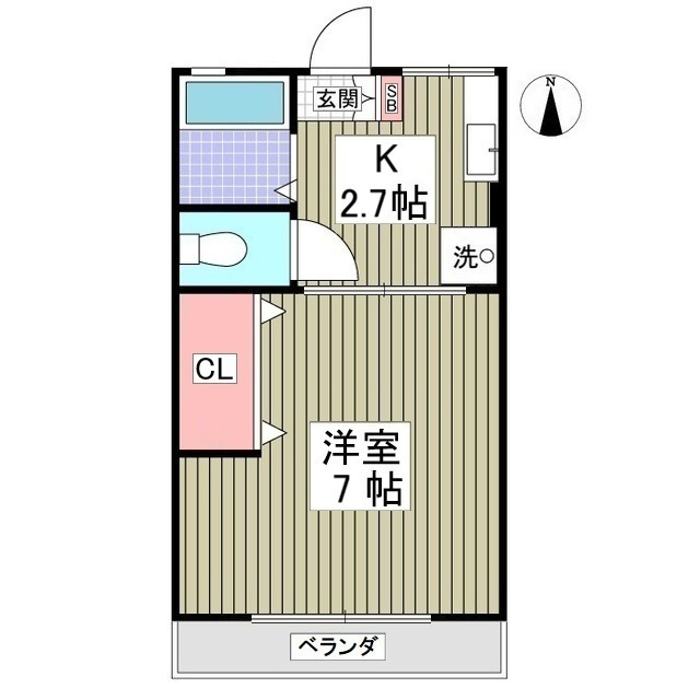 カトレアA荘の間取り
