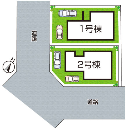 神戸市西区狩場台　第3期　新築一戸建ての区画図|全2区画