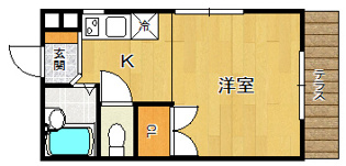 奥ハイツ2の間取り