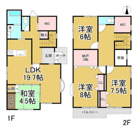 塚口町6丁目戸建の間取り