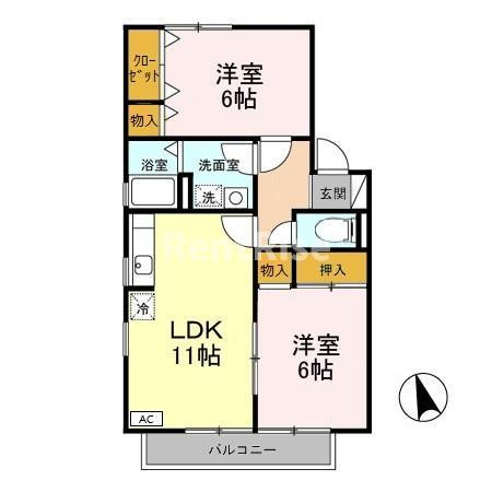 ヴェルドミールⅡ Aの間取り