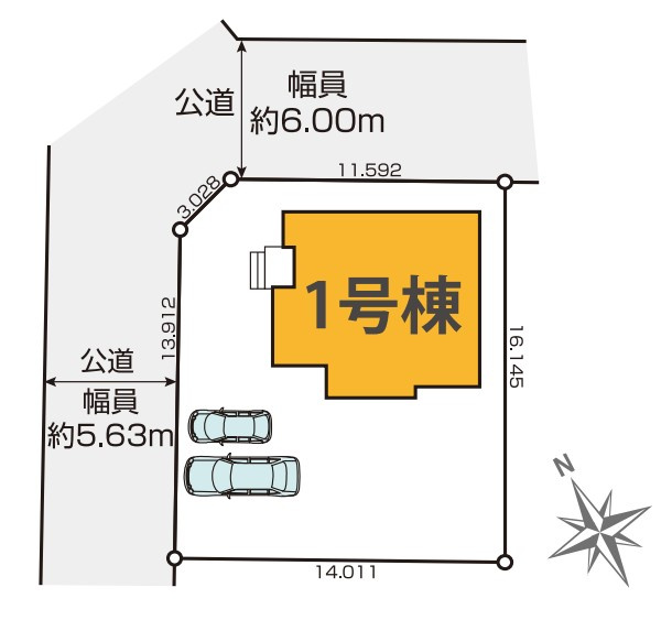 水戸市吉沢町4期　新築戸建の区画図