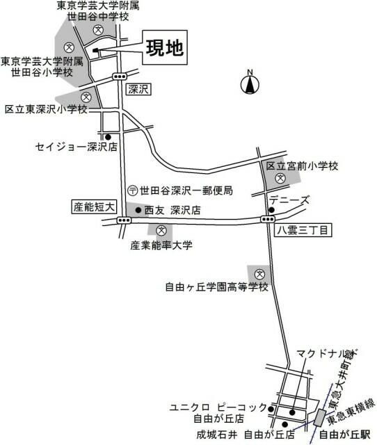 アルム深沢の地図